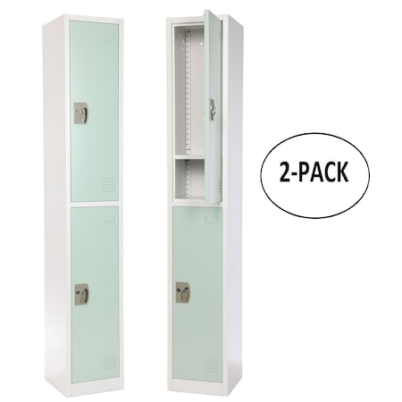 Adiroffice 12 in W, 12 in D, 72 in H, Steel ADI629-202-MGRN-PKG-2